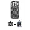 MARSİLYAN™- iPhone 15 Pro Max Kılıf Siluet Form Serisi - Siyah Vanessa Magic Cam + PVD Metal Kamera Lens - TU