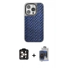 MARSİLYAN™- iPhone 15 Pro Max Kılıf Siluet Form Serisi - Siyah Vanessa Magic Cam + PVD Metal Kamera Lens - TU
