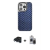 MARSİLYAN™- iPhone 15 Pro Max Kılıf Siluet Form Serisi - Siyah Vanessa Magic Hayalet Cam + Raze Metal Kamera Lens - LT