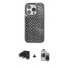 MARSİLYAN™- iPhone 15 Pro Max Kılıf Siluet Form Serisi - Siyah Vanessa Magic Hayalet Cam + Raze Metal Kamera Lens - LT