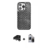MARSİLYAN™- iPhone 15 Pro Max Kılıf Siluet Form Serisi - Siyah Vanessa Magic Hayalet Cam + Raze Metal Kamera Lens - GS