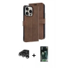 MARSİLYAN™- iPhone 15 Pro Max Kılıf Siluet Işık Serisi - Şeffaf 360 Full Body Arka Koruyucu + Gümüş Raze Metal Kamera Lens