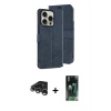 MARSİLYAN™- iPhone 15 Pro Max Kılıf Siluet Işık Serisi - Şeffaf 360 Full Body Arka Koruyucu + Gümüş Raze Metal Kamera Lens