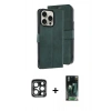 MARSİLYAN™- iPhone 15 Pro Max Kılıf Siluet Işık Serisi - Şeffaf 360 Full Body Arka Koruyucu + PVD Metal Kamera Lens - LT