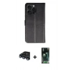 MARSİLYAN™- iPhone 15 Pro Max Kılıf Siluet Işık Serisi - Şeffaf 360 Full Body Arka Koruyucu + Lacivert Raze Metal Kamera Lens