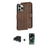 MARSİLYAN™- iPhone 15 Pro Max Kılıf Siluet Işık Serisi - Şeffaf 360 Full Body Arka Koruyucu + Lacivert Raze Metal Kamera Lens