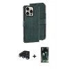 MARSİLYAN™- iPhone 15 Pro Max Kılıf Siluet Işık Serisi - Şeffaf 360 Full Body Arka Koruyucu + Lacivert Raze Metal Kamera Lens