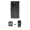 MARSİLYAN™- iPhone 15 Pro Max Kılıf Siluet Işık Serisi - Şeffaf 360 Full Body Arka Koruyucu + PVD Metal Kamera Lens - SH
