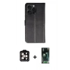 MARSİLYAN™- iPhone 15 Pro Max Kılıf Siluet Işık Serisi - Şeffaf 360 Full Body Arka Koruyucu + PVD Metal Kamera Lens - TU