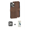 MARSİLYAN™- iPhone 15 Pro Max Kılıf Siluet Işık Serisi - Şeffaf Pasifik Cam Ekran Koruyucu + PVD Metal Kamera Lens - GI
