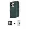 MARSİLYAN™- iPhone 15 Pro Max Kılıf Siluet Işık Serisi - Şeffaf Pasifik Cam Ekran Koruyucu + PVD Metal Kamera Lens - GI