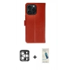 MARSİLYAN™- iPhone 15 Pro Max Kılıf Siluet Işık Serisi - Şeffaf Pasifik Cam Ekran Koruyucu + PVD Metal Kamera Lens - GS