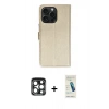MARSİLYAN™- iPhone 15 Pro Max Kılıf Siluet Işık Serisi - Şeffaf Pasifik Cam Ekran Koruyucu + Lacivert PVD Metal Kamera Lens