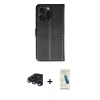 MARSİLYAN™- iPhone 15 Pro Max Kılıf Siluet Işık Serisi - Şeffaf Pasifik Cam Ekran Koruyucu + Lacivert Raze Metal Kamera Lens