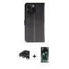 MARSİLYAN™- iPhone 15 Pro Max Kılıf Siluet Işık Serisi - Siyah 360 Mat Full Body Arka Koruyucu + Raze Metal Kamera Lens - GS