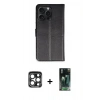 MARSİLYAN™- iPhone 15 Pro Max Kılıf Siluet Işık Serisi - Siyah 360 Mat Full Body Arka Koruyucu + PVD Metal Kamera Lens - LT
