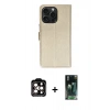 MARSİLYAN™- iPhone 15 Pro Max Kılıf Siluet Işık Serisi - Siyah 360 Mat Full Body Arka Koruyucu + PVD Metal Kamera Lens - TU