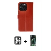 MARSİLYAN™- iPhone 15 Pro Max Kılıf Siluet Işık Serisi - Siyah 360 Mat Full Body Arka Koruyucu + PVD Metal Kamera Lens - GS