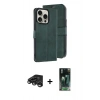 MARSİLYAN™- iPhone 15 Pro Max Kılıf Siluet Işık Serisi - Siyah 360 Mat Full Body Arka Koruyucu + Raze Metal Kamera Lens - TMGI