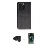 MARSİLYAN™- iPhone 15 Pro Max Kılıf Siluet Işık Serisi - Siyah 360 Mat Full Body Arka Koruyucu + Raze Metal Kamera Lens - TMGI