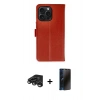 MARSİLYAN™- iPhone 15 Pro Max Kılıf Siluet Işık Serisi - Siyah 3D Antistatik Hayalet Cam Ekran Koruyucu + Raze Metal Kamera Lens - TMGI