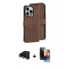 MARSİLYAN™- iPhone 15 Pro Max Kılıf Siluet Işık Serisi - Siyah 3D Antistatik Mat Seramik Nano Ekran Koruyucu + Raze Metal Kamera Lens - SH
