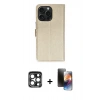 MARSİLYAN™- iPhone 15 Pro Max Kılıf Siluet Işık Serisi - Siyah 3D Antistatik Mat Seramik Nano Ekran Koruyucu + PVD Metal Kamera Lens - LT