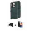 MARSİLYAN™- iPhone 15 Pro Max Kılıf Siluet Işık Serisi - Siyah 3D Antistatik Mat Seramik Nano Ekran Koruyucu + Raze Metal Kamera Lens - SH