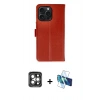 MARSİLYAN™- iPhone 15 Pro Max Kılıf Siluet Işık Serisi - Siyah 3D Antistatik Seramik Nano Ekran Koruyucu + PVD Metal Kamera Lens - GI
