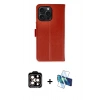 MARSİLYAN™- iPhone 15 Pro Max Kılıf Siluet Işık Serisi - Siyah 3D Antistatik Seramik Nano Ekran Koruyucu + PVD Metal Kamera Lens - TU