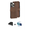 MARSİLYAN™- iPhone 15 Pro Max Kılıf Siluet Işık Serisi - Siyah 3D Antistatik Seramik Nano Ekran Koruyucu + Raze Metal Kamera Lens - GS