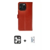 MARSİLYAN™- iPhone 15 Pro Max Kılıf Siluet Işık Serisi - Siyah Bilvis 0.18mm Plus Cam Ekran Koruyucu + PVD Metal Kamera Lens - GS