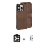 MARSİLYAN™- iPhone 15 Pro Max Kılıf Siluet Işık Serisi - Siyah Bilvis 0.18mm Plus Cam Ekran Koruyucu + PVD Metal Kamera Lens - TU