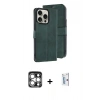 MARSİLYAN™- iPhone 15 Pro Max Kılıf Siluet Işık Serisi - Siyah Bilvis 0.18mm Plus Cam Ekran Koruyucu + PVD Metal Kamera Lens - GS