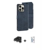 MARSİLYAN™- iPhone 15 Pro Max Kılıf Siluet Işık Serisi - Siyah Bilvis 0.18mm Plus Cam Ekran Koruyucu + Raze Metal Kamera Lens - GS