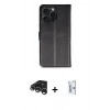 MARSİLYAN™- iPhone 15 Pro Max Kılıf Siluet Işık Serisi - Siyah Bilvis 0.18mm Plus Cam Ekran Koruyucu + Raze Metal Kamera Lens - GS