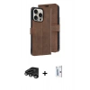 MARSİLYAN™- iPhone 15 Pro Max Kılıf Siluet Işık Serisi - Siyah Bilvis 0.18mm Plus Cam Ekran Koruyucu + Raze Metal Kamera Lens - TMGI