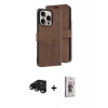 MARSİLYAN™- iPhone 15 Pro Max Kılıf Siluet Işık Serisi - Siyah Bilvis 3D Cam Ekran Koruyucu + Raze Metal Kamera Lens - SH
