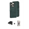 MARSİLYAN™- iPhone 15 Pro Max Kılıf Siluet Işık Serisi - Siyah Bilvis 3D Cam Ekran Koruyucu + Raze Metal Kamera Lens - GS
