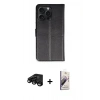 MARSİLYAN™- iPhone 15 Pro Max Kılıf Siluet Işık Serisi - Siyah Bilvis 3D Mat Cam Ekran Koruyucu + Raze Metal Kamera Lens - SH