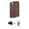 MARSİLYAN™- iPhone 15 Pro Max Kılıf Siluet Işık Serisi - Siyah Bilvis 3D Mat Cam Ekran Koruyucu + Raze Metal Kamera Lens - SH