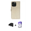 MARSİLYAN™- iPhone 15 Pro Max Kılıf Siluet Işık Serisi - Siyah Bilvis 5in1 3D Magic Cam Ekran Koruyucu + Raze Metal Kamera Lens - SH