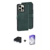 MARSİLYAN™- iPhone 15 Pro Max Kılıf Siluet Işık Serisi - Siyah Bilvis 5in1 3D Magic Cam Ekran Koruyucu + Raze Metal Kamera Lens - LT