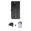 MARSİLYAN™- iPhone 15 Pro Max Kılıf Siluet Işık Serisi - Siyah Bilvis 5in1 3D Magic Cam Ekran Koruyucu + Raze Metal Kamera Lens - GS