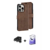MARSİLYAN™- iPhone 15 Pro Max Kılıf Siluet Işık Serisi - Siyah Bilvis 5in1 5D Magic Hayalet Cam Ekran Koruyucu + Raze Metal Kamera Lens - GS