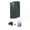 MARSİLYAN™- iPhone 15 Pro Max Kılıf Siluet Işık Serisi - Siyah Bilvis 5in1 5D Magic Hayalet Cam Ekran Koruyucu + Raze Metal Kamera Lens - GS