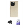 MARSİLYAN™- iPhone 15 Pro Max Kılıf Siluet Işık Serisi - Siyah Bilvis 5in1 5D Magic Hayalet Cam Ekran Koruyucu + Raze Metal Kamera Lens - GS