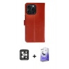 MARSİLYAN™- iPhone 15 Pro Max Kılıf Siluet Işık Serisi - Siyah Bilvis 5in1 5D Magic Hayalet Cam Ekran Koruyucu + Gri PVD Metal Kamera Lens