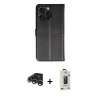 MARSİLYAN™- iPhone 15 Pro Max Kılıf Siluet Işık Serisi - Siyah Bilvis Hayalet Cam Ekran Koruyucu + Raze Metal Kamera Lens - GS