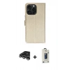 MARSİLYAN™- iPhone 15 Pro Max Kılıf Siluet Işık Serisi - Siyah Bilvis Hayalet Cam Ekran Koruyucu + Raze Metal Kamera Lens - GS